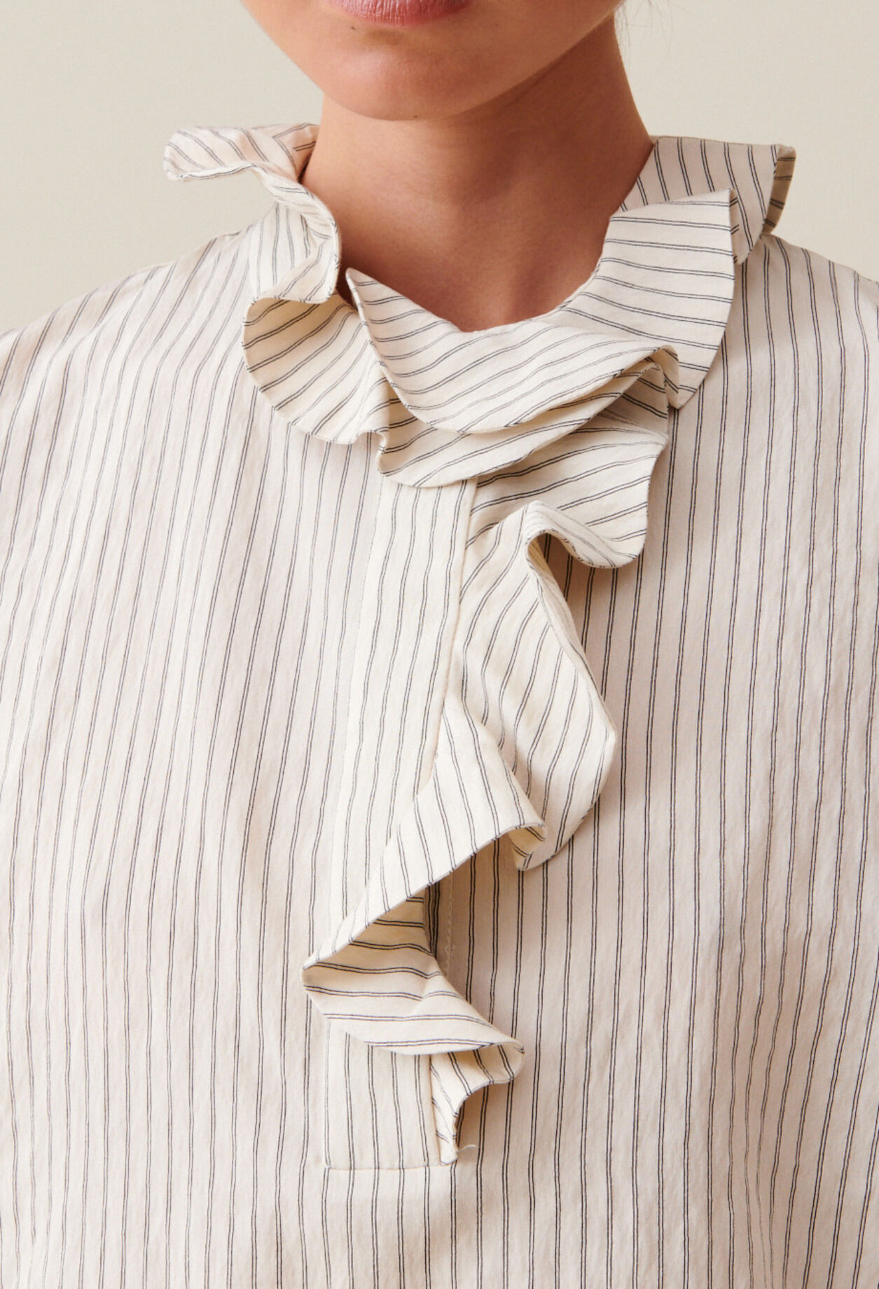Ruffled Striped Blouse