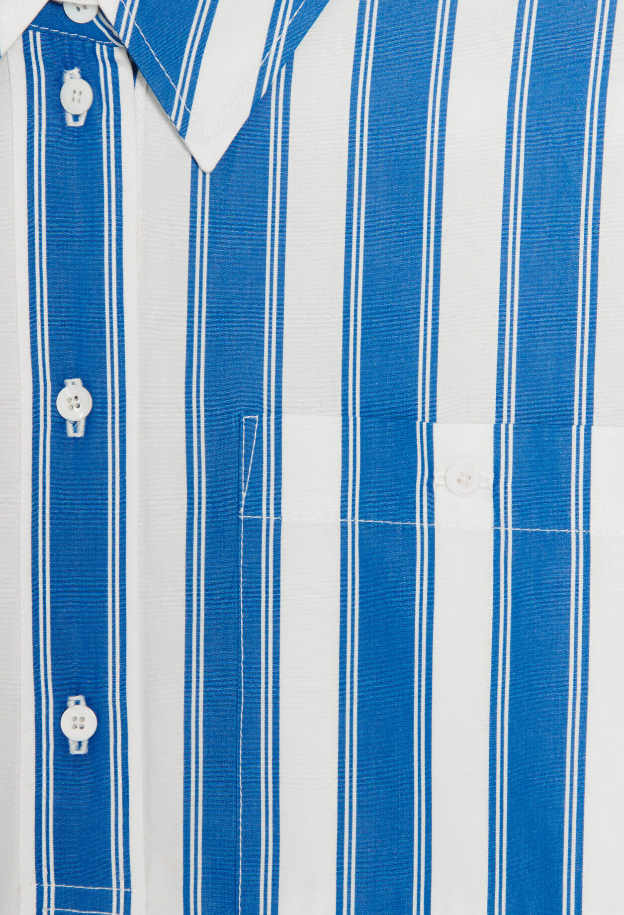 Blue striped shirt dress