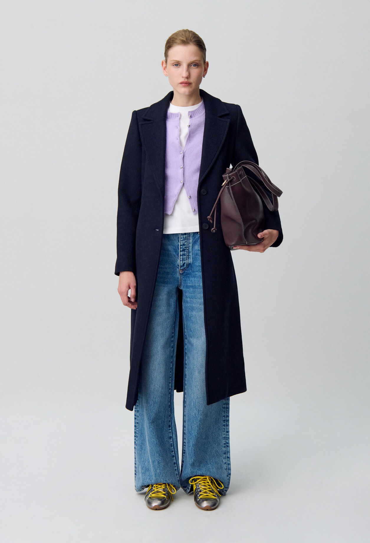 Long double-breasted wool coat Long double-breasted wool coat