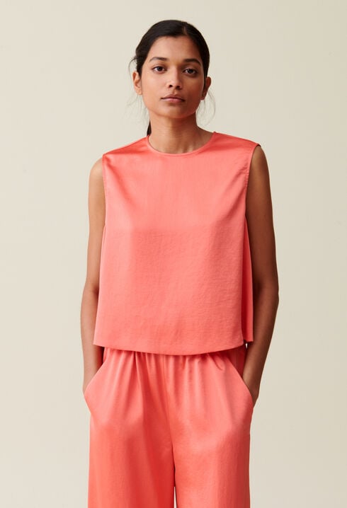 Sleeveless Top with Open Back