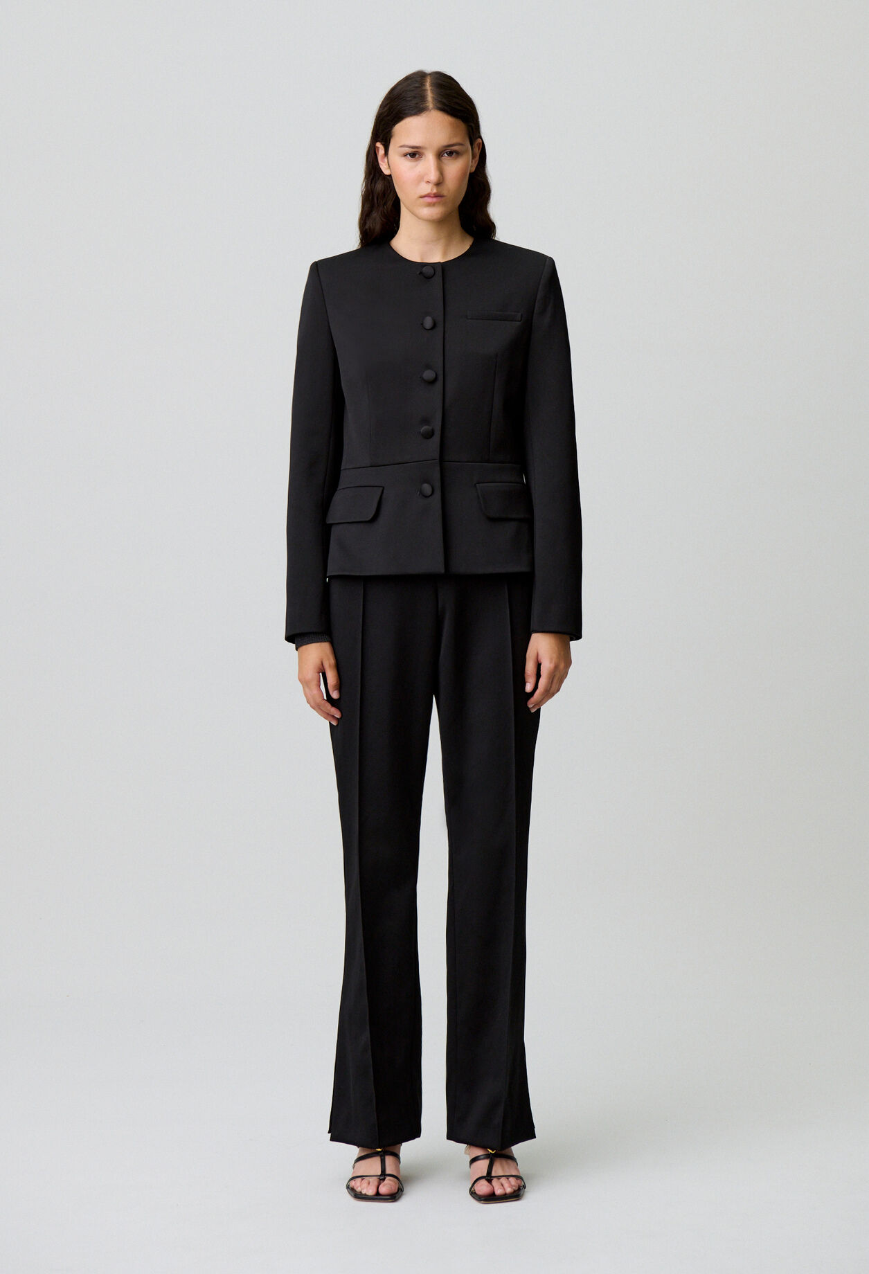 Straight Satin Trousers