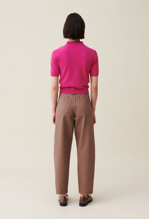 Wool jumper with high neck