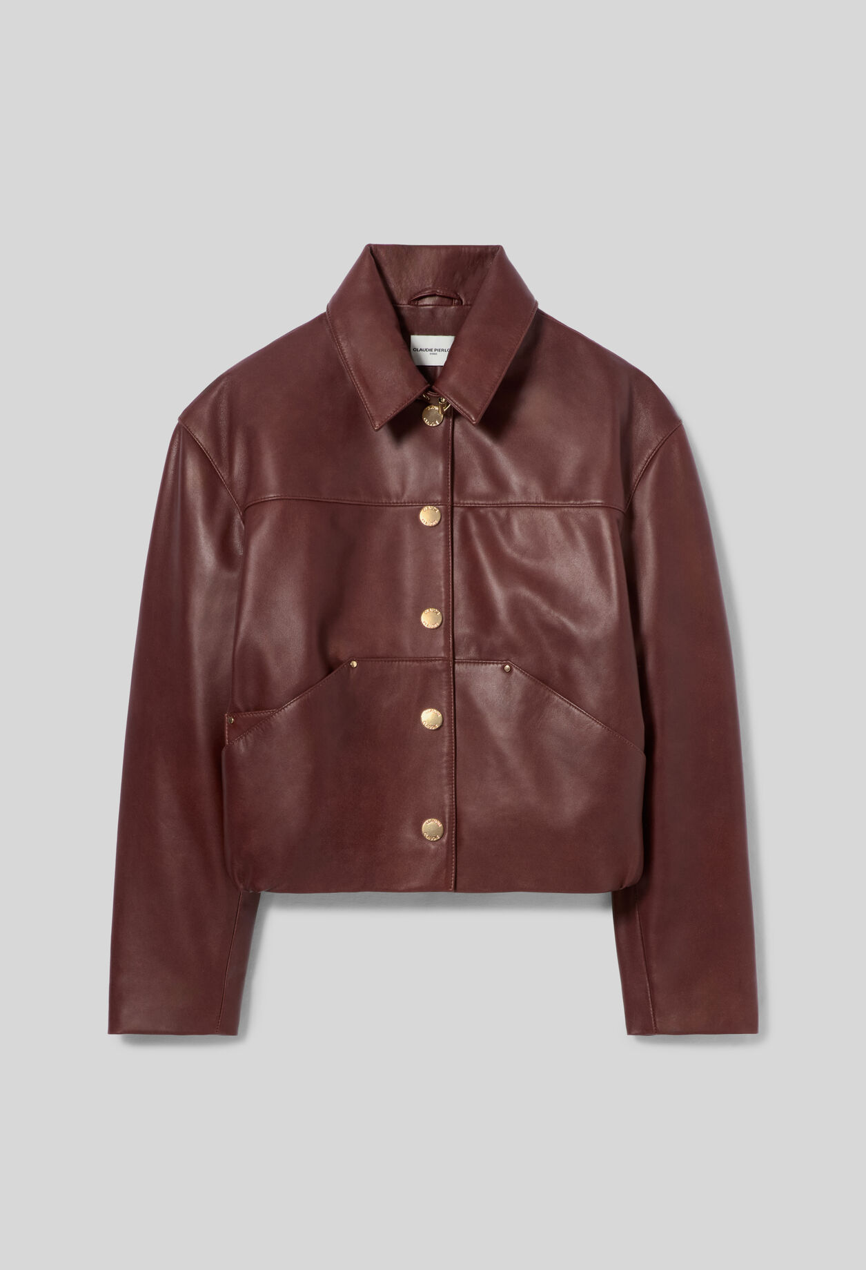 Short leather jacket