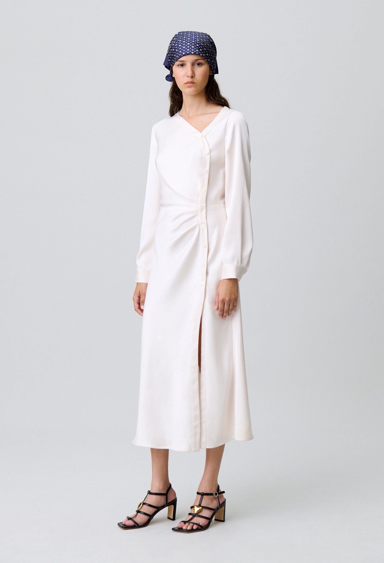 Long fluid satin dress