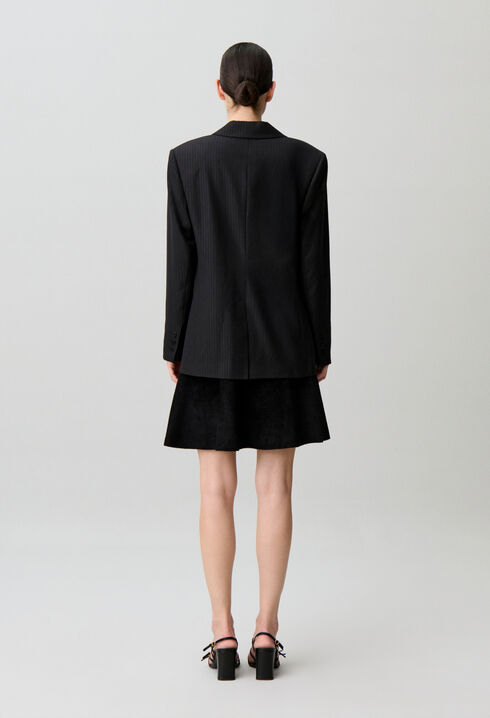 Sparkling striped straight jacket