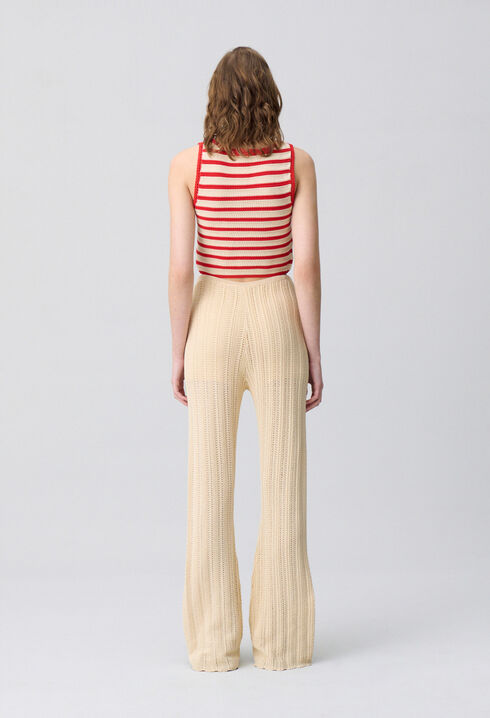 Crochet Detail Flowing Trousers