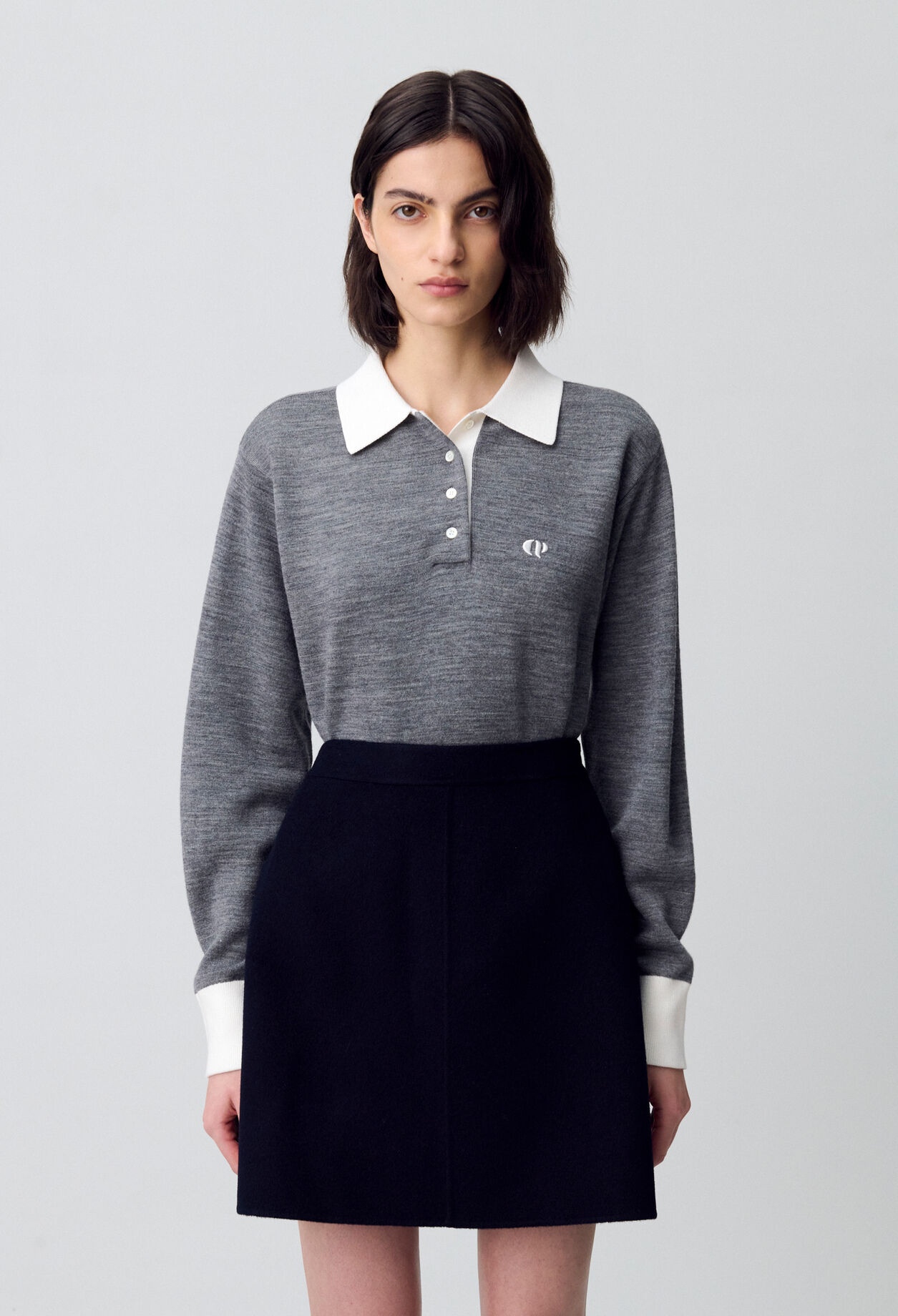 Short Straight Wool Skirt Short Straight Wool Skirt