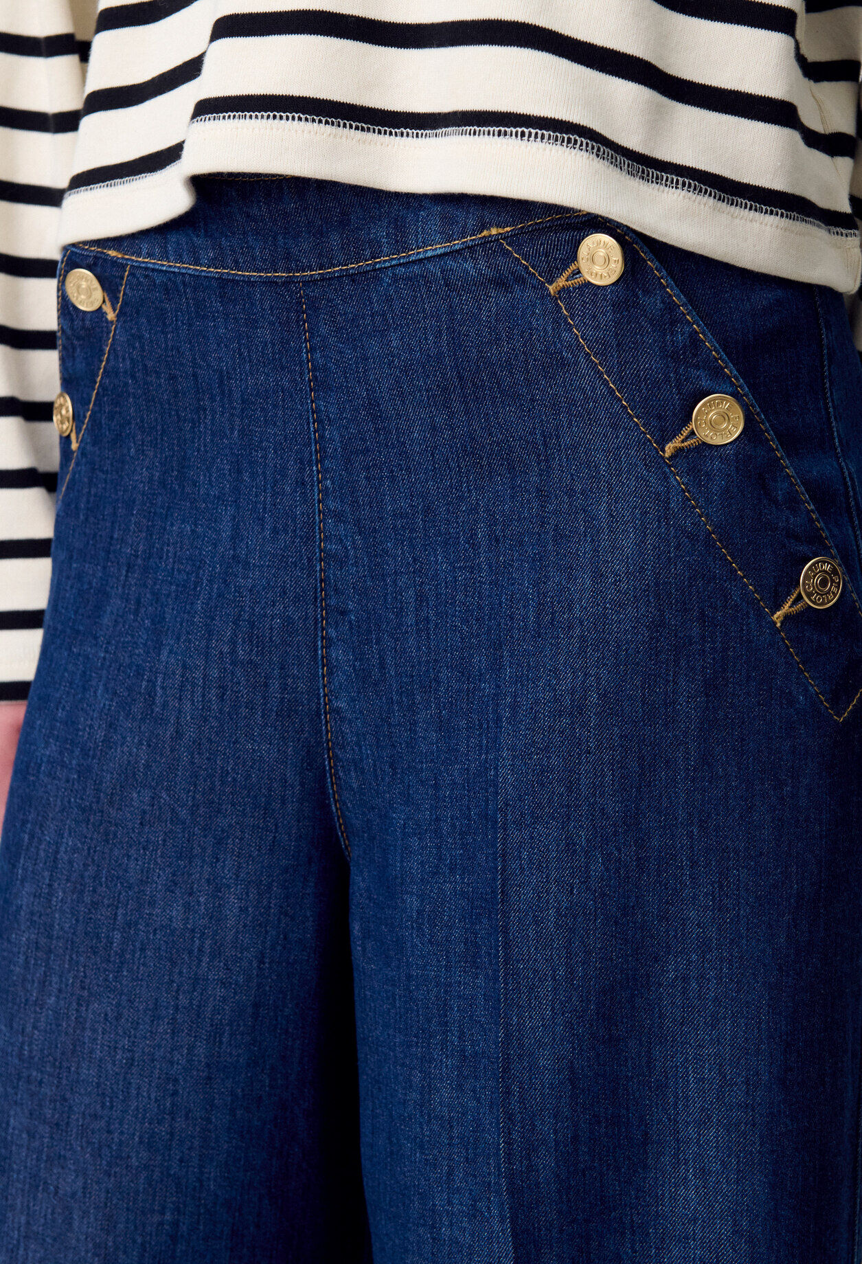 Wide-Leg Sailor Trousers