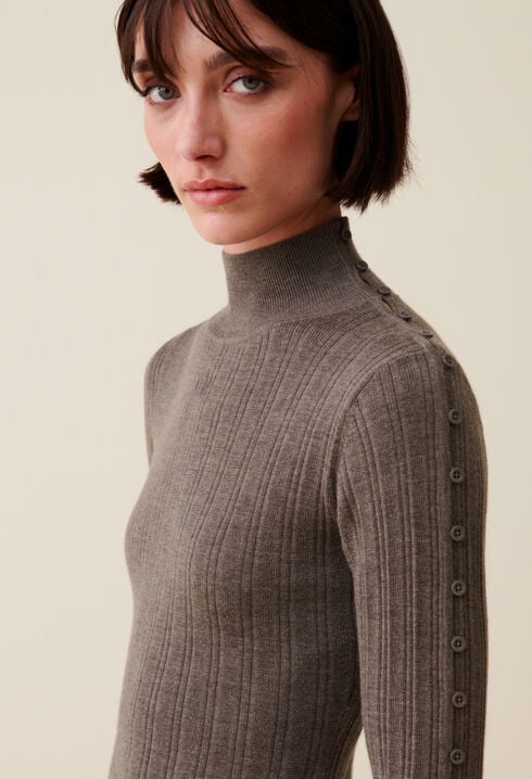 High Neck Knit Dress