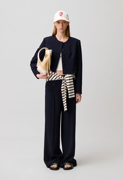 Round neck jacket