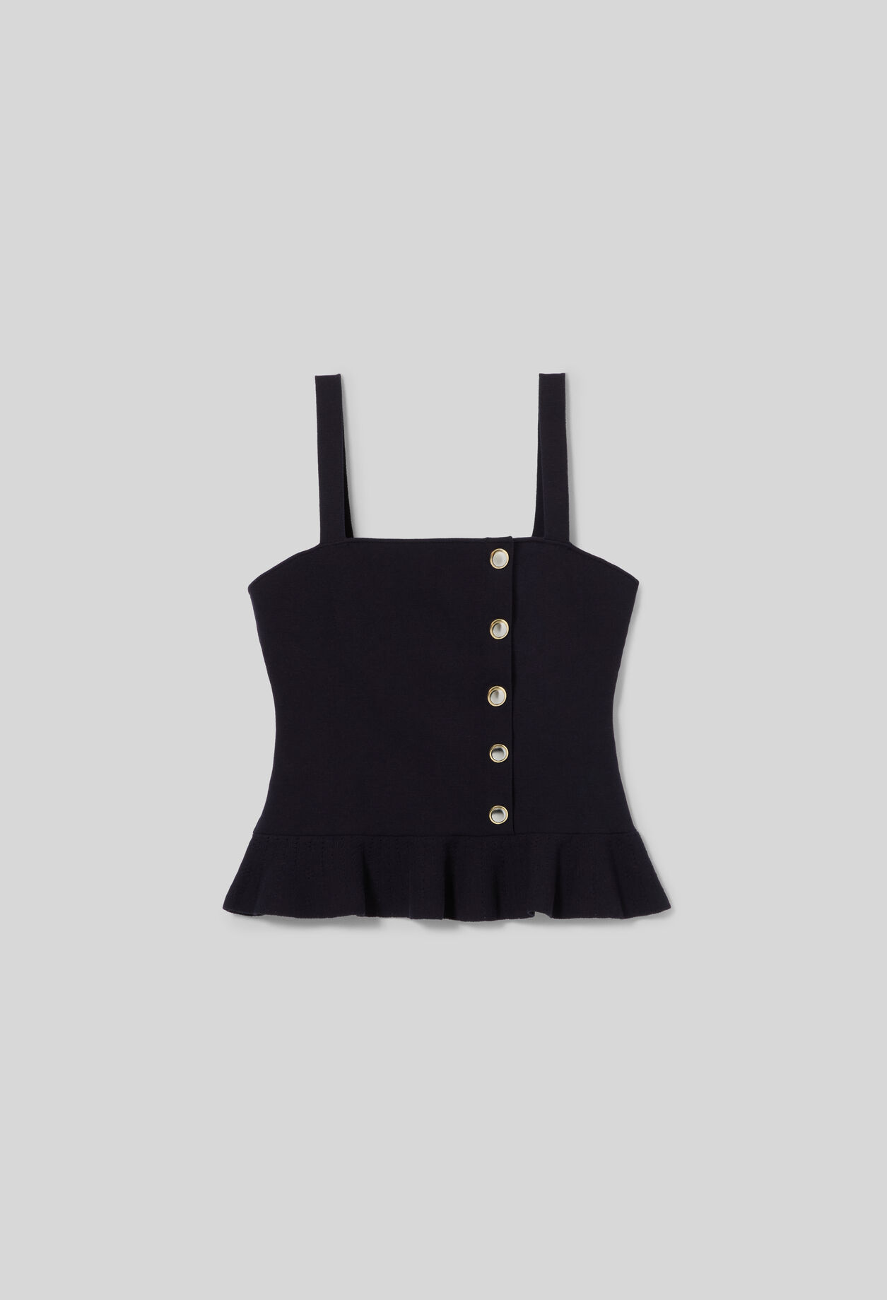 Ruffled knitted top