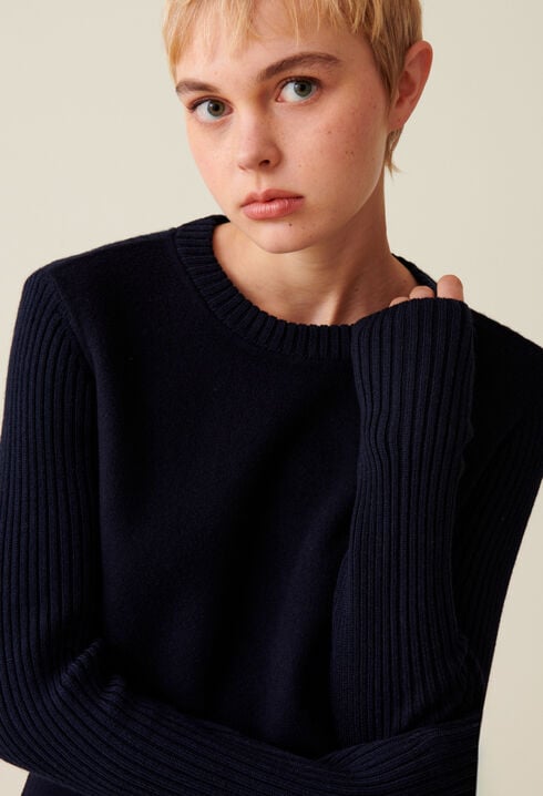 Short ribbed back knit dress