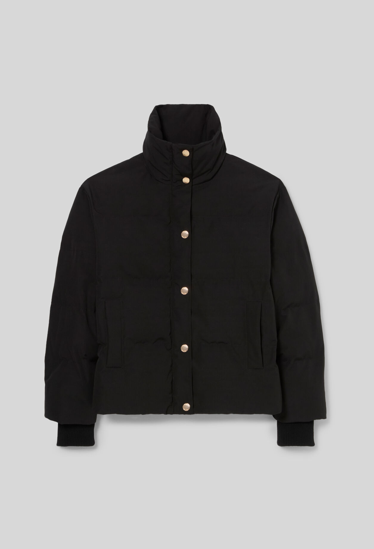 Short oversized high-neck puffer