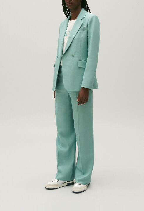 Linen blend suit jacket