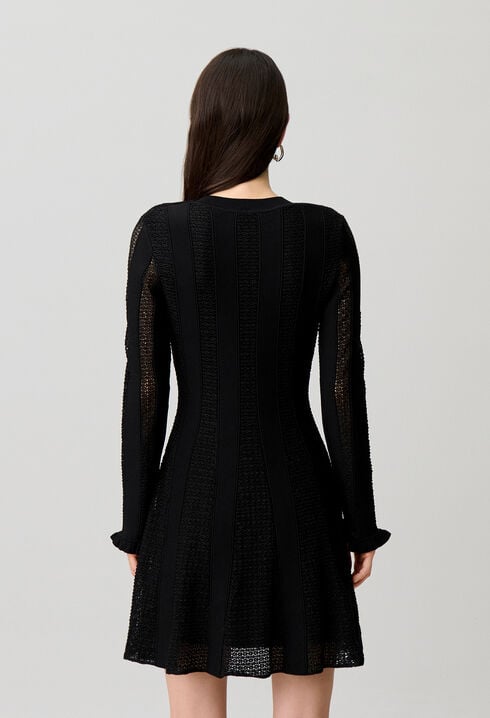 Lurex knitted skater dress