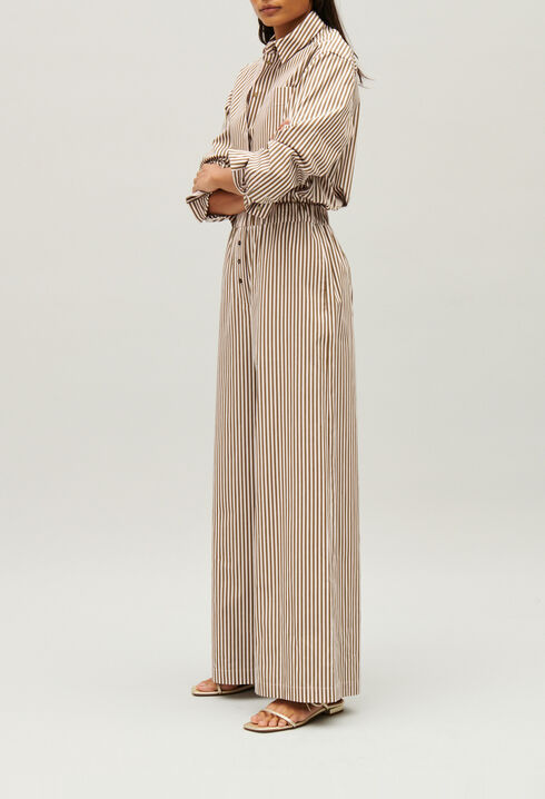 Bronze striped trousers