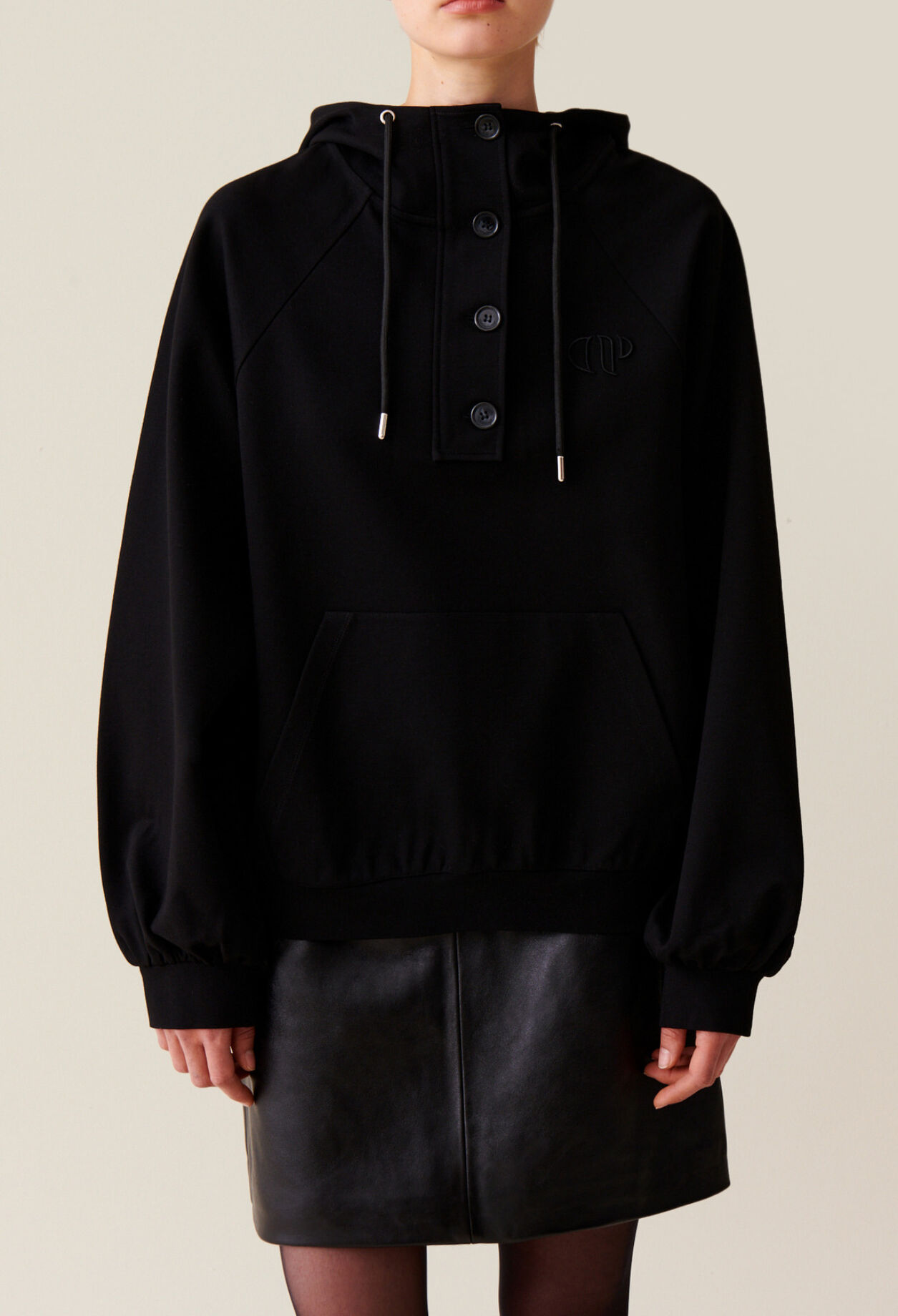 Black oversized hoodie