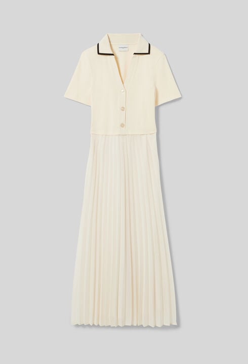 Trompe-l'&oelig;il bi-material dress