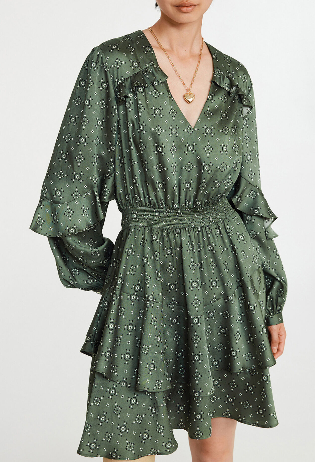 Mini dress with cinched waist