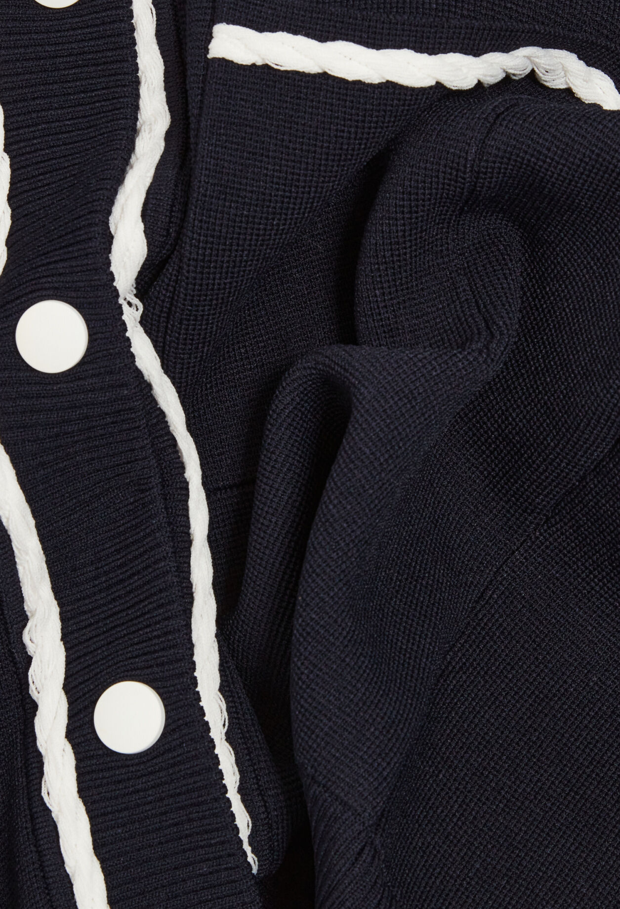 Cardigan with braided trim