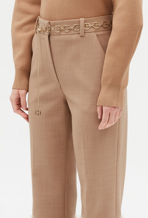 Beige suit trousers