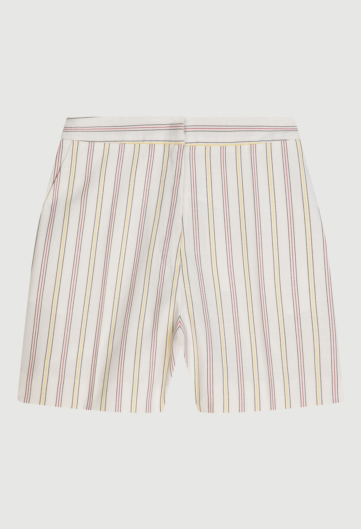High-waist striped shorts
