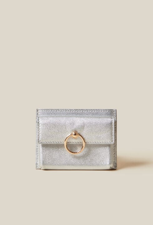 Anouck Silver Leather Cardholder