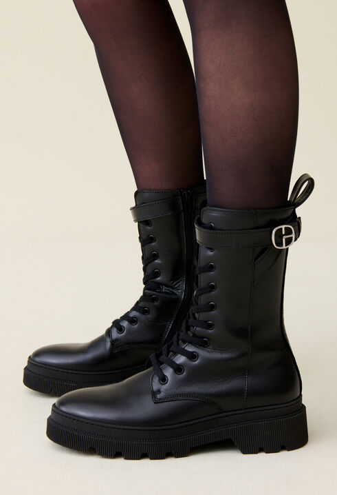 High Leather Ranger Boots
