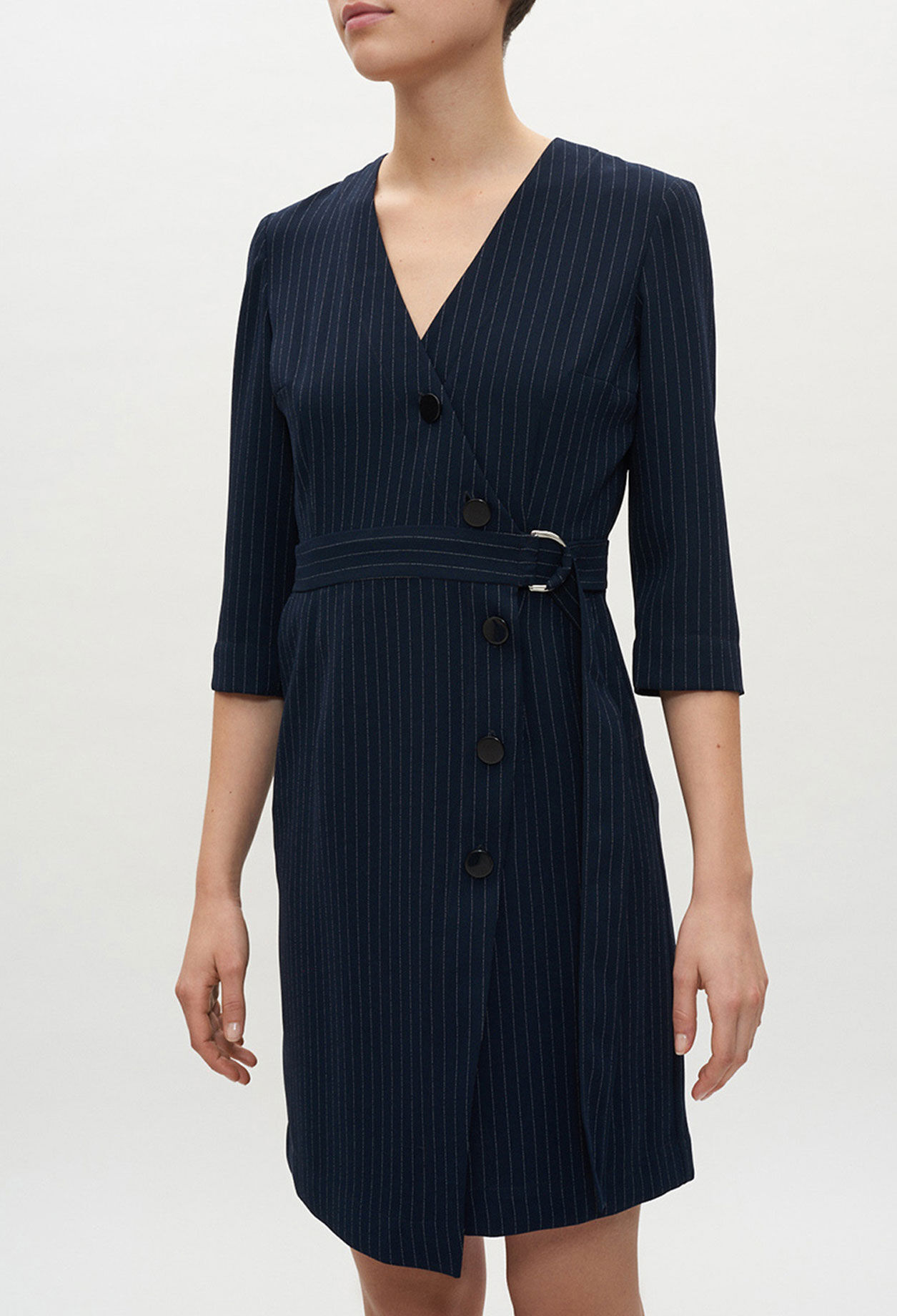 Striped crossover dress