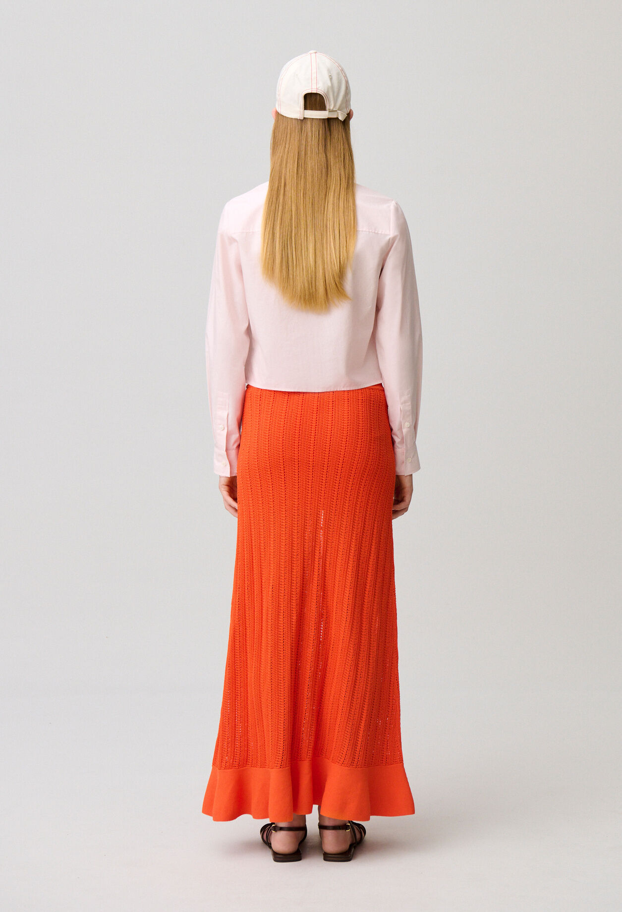 Long crochet skirt