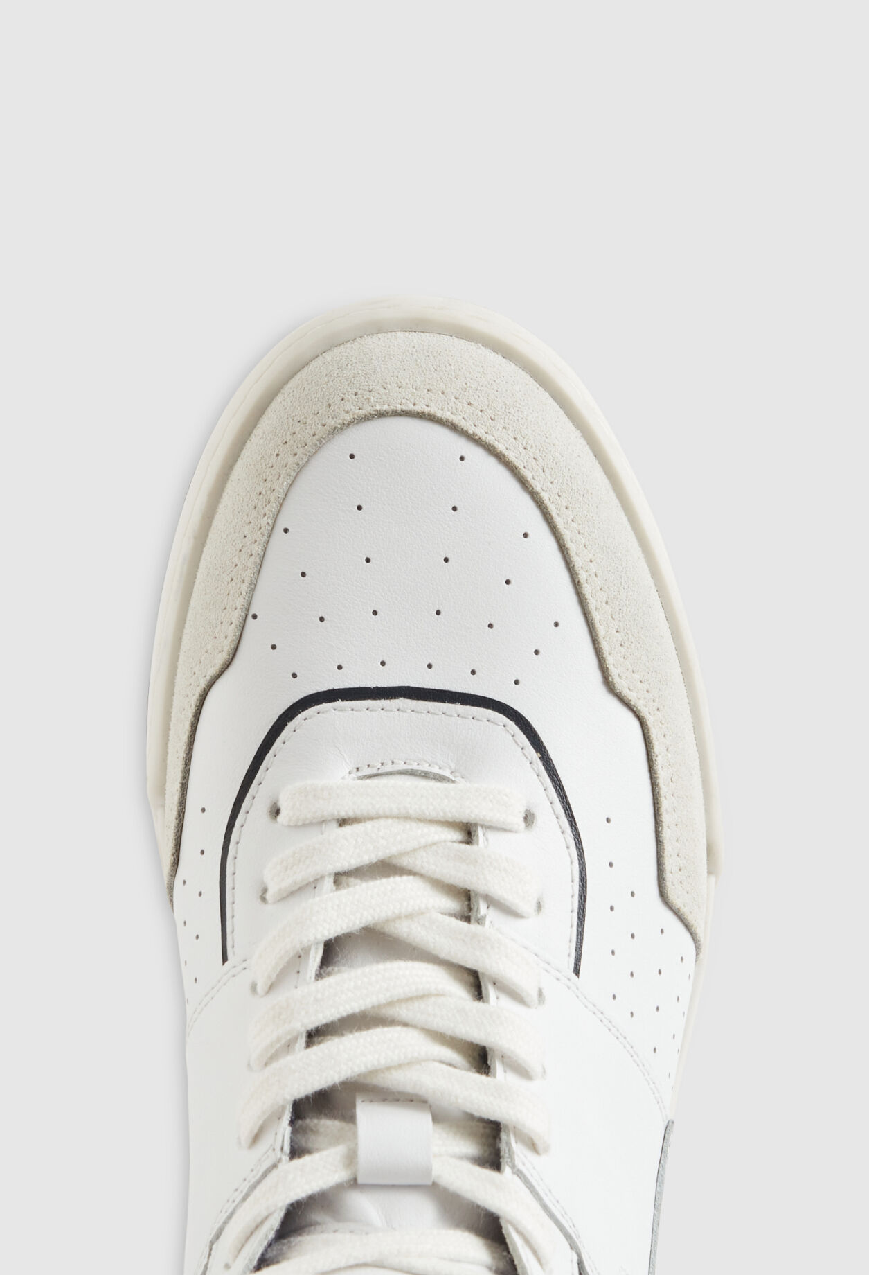 White high-top trainers