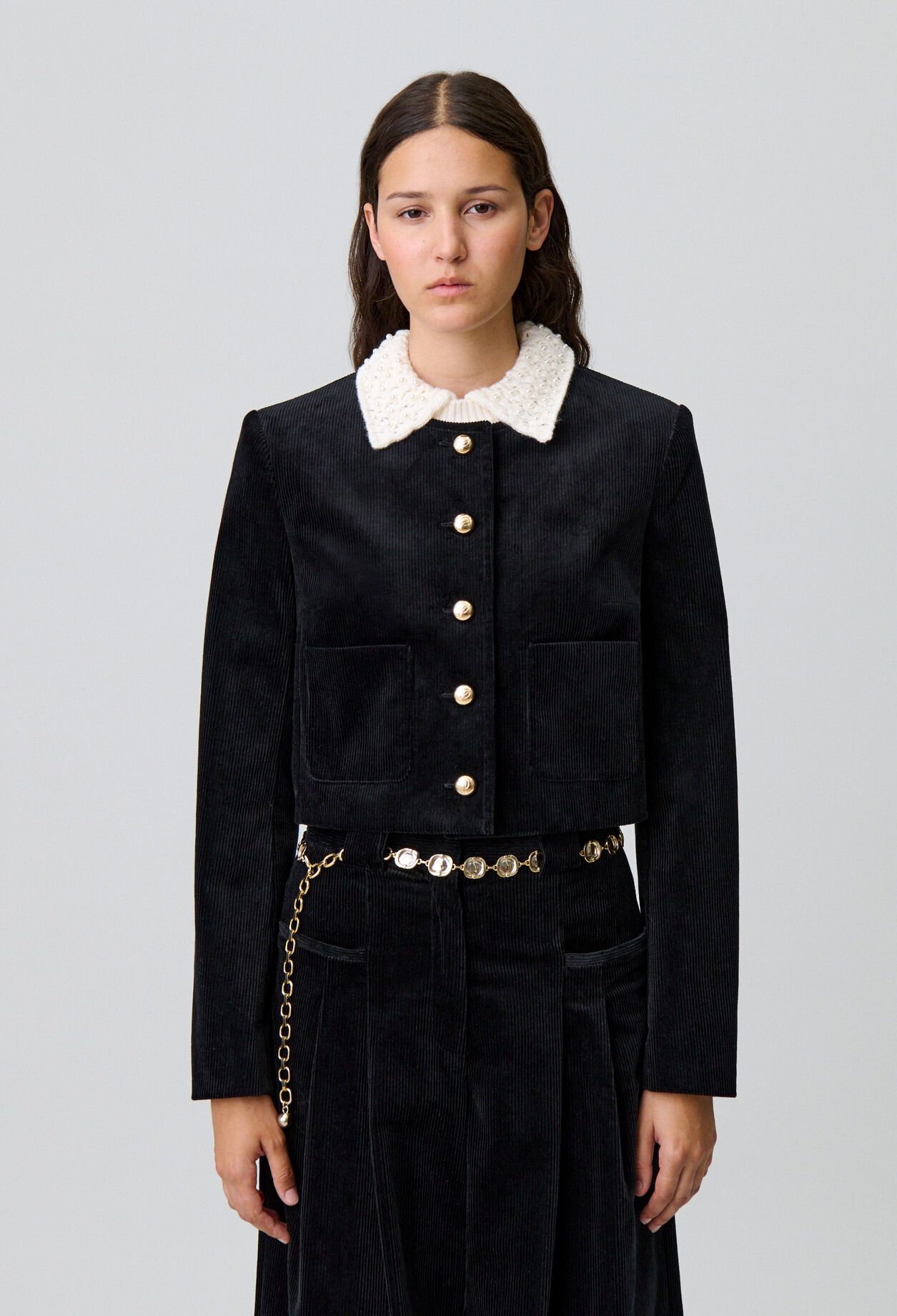 Short Velvet Boxy Jacket Short Velvet Boxy Jacket