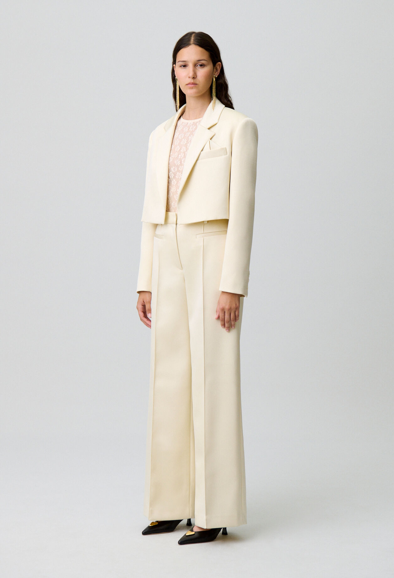 Tailored satin jacket