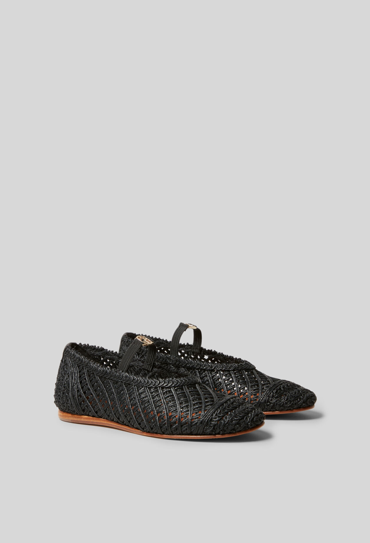 Woven Leather Ballet Flats