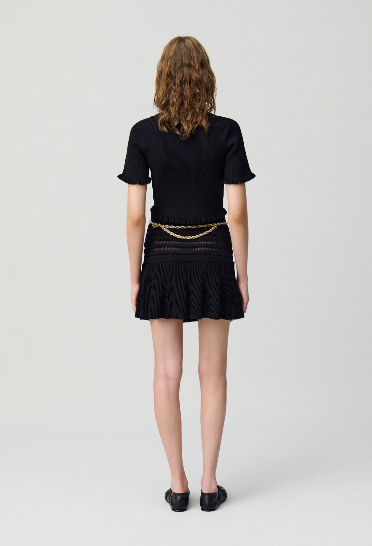 Fine knit top with bows
