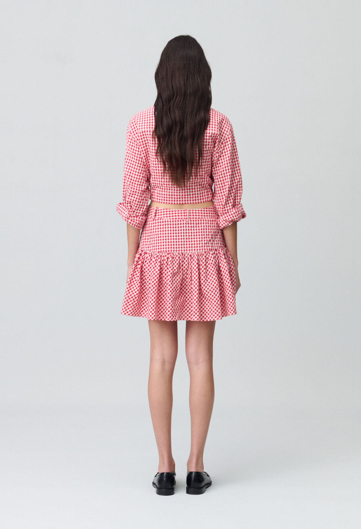 Gingham Check Mini Skirt