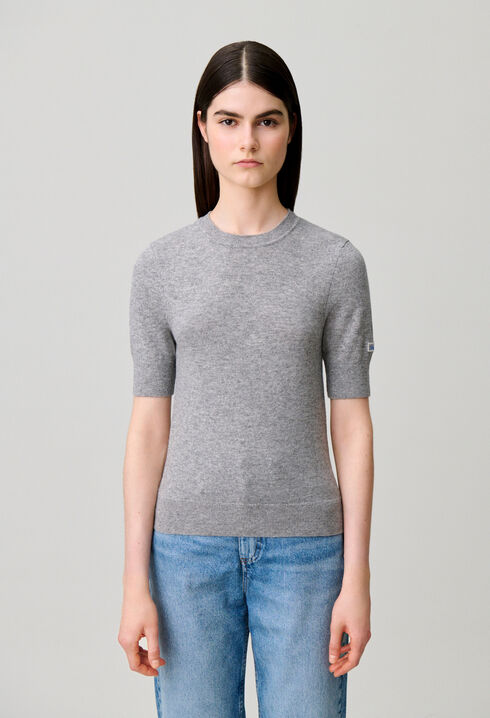 Layered wool jumper