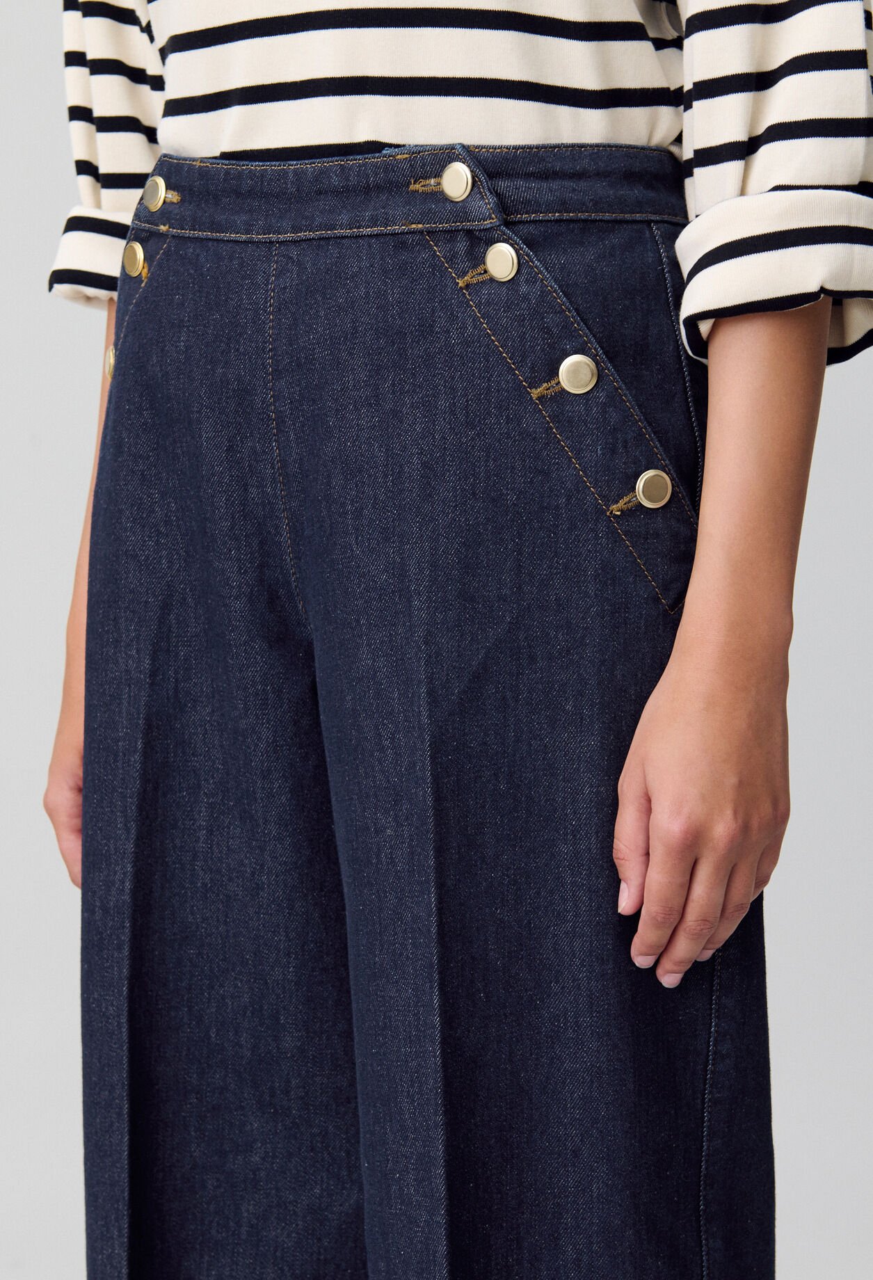Wide-Leg Sailor Jeans