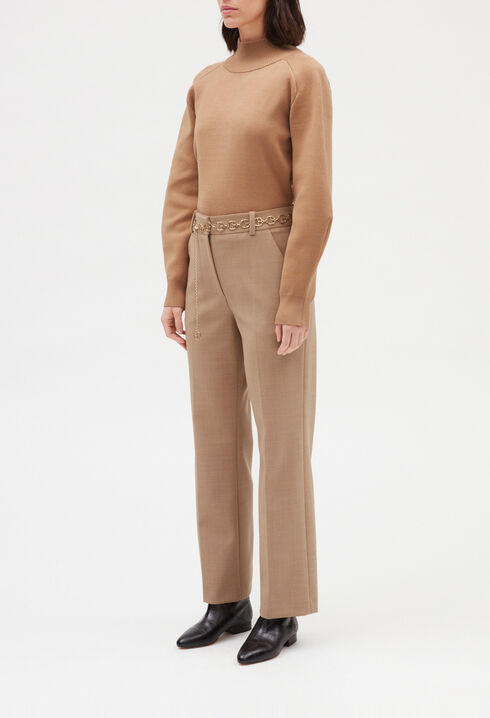 Beige suit trousers