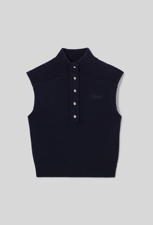 Sleeveless wool jumper
