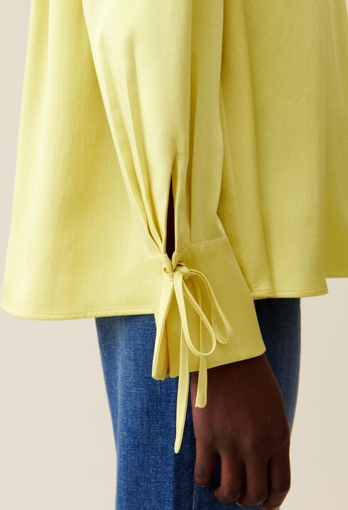 Flowy Blouse with Open Neck