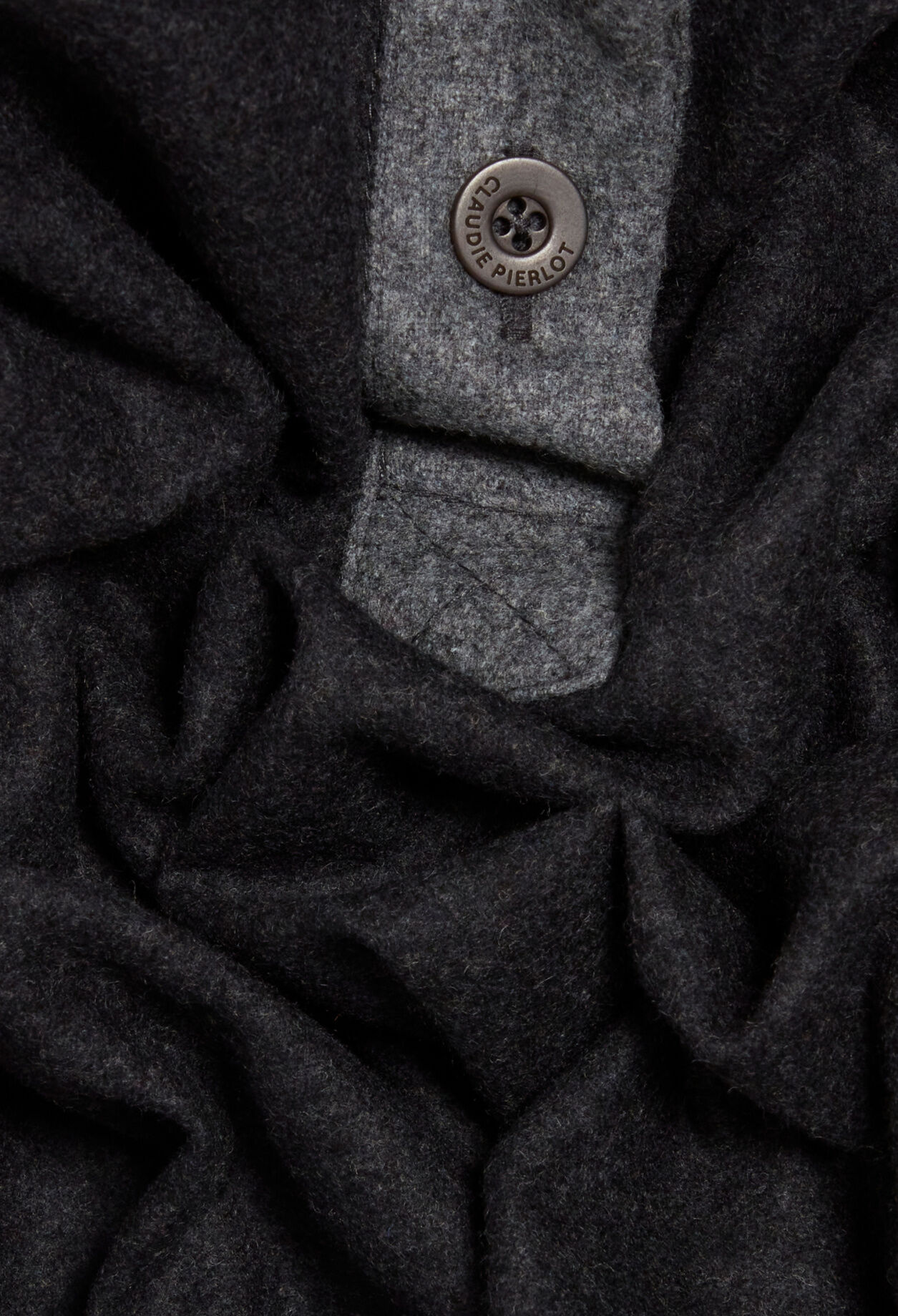 Dark grey loose-fit blouse