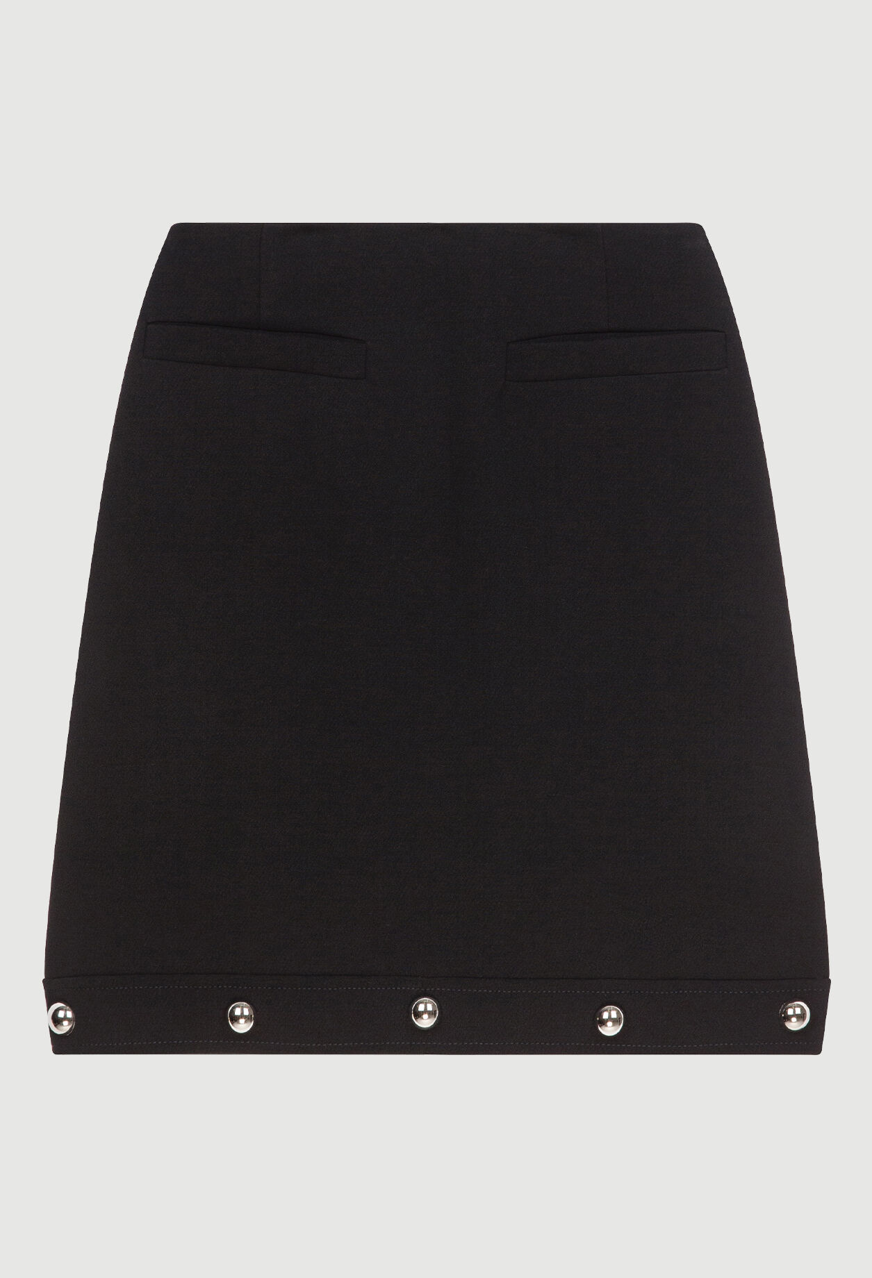 Straight, studded skirt