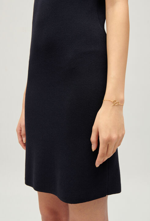 Golden brass CP heart bracelet