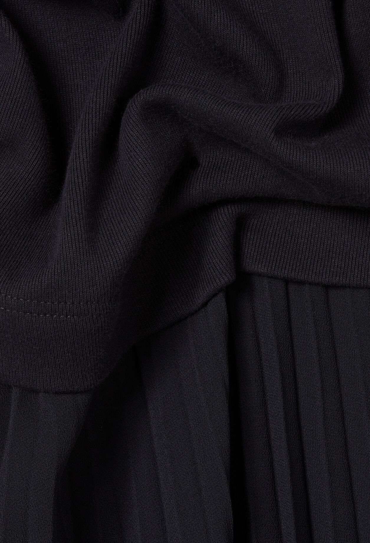 Navy blue long pleated dress