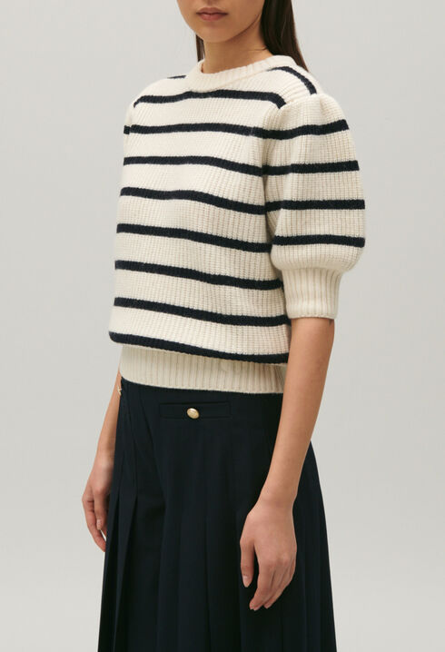 Thick knit Breton jumper