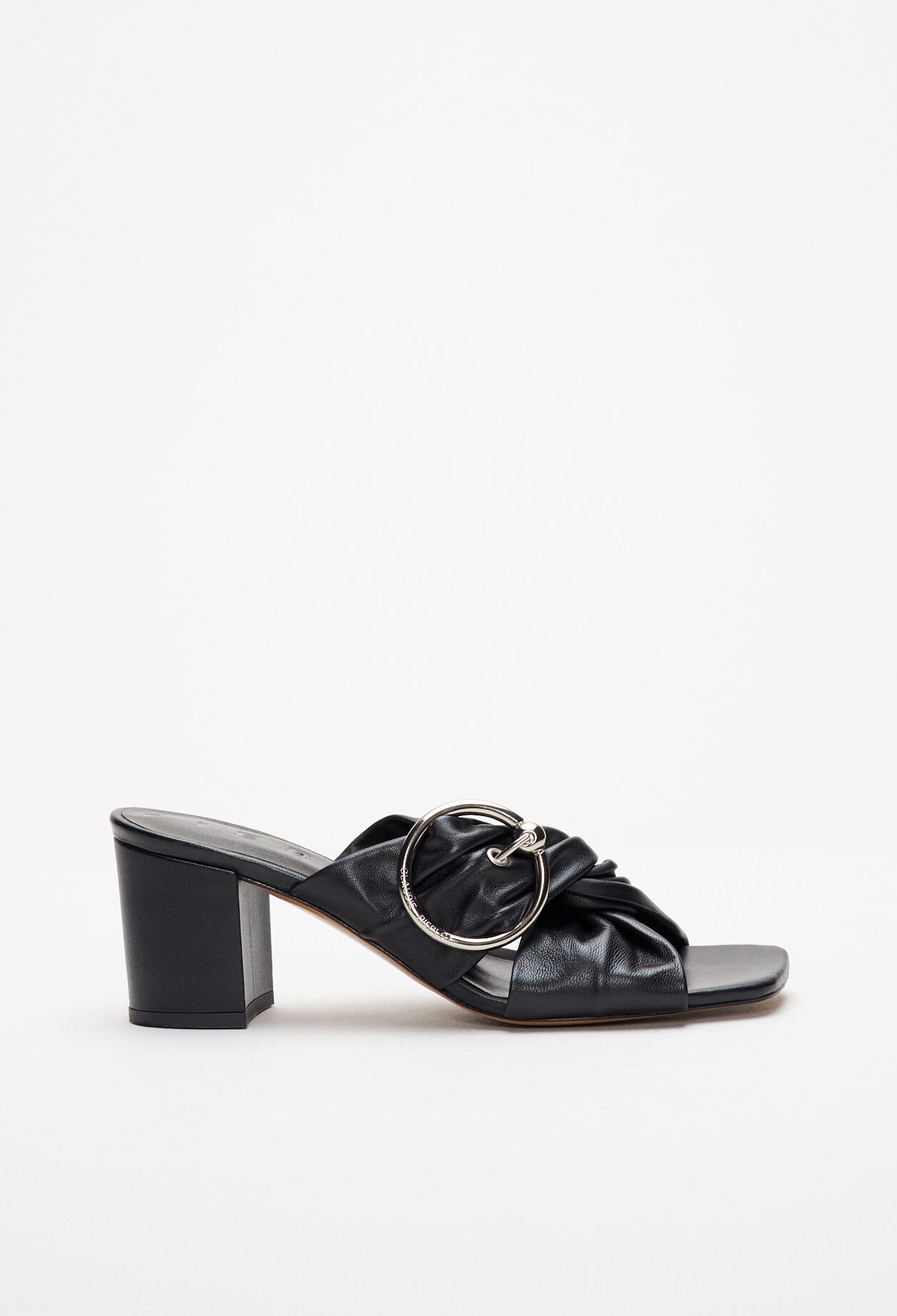 Mule sandal with metal buckle Mule sandal with metal buckle