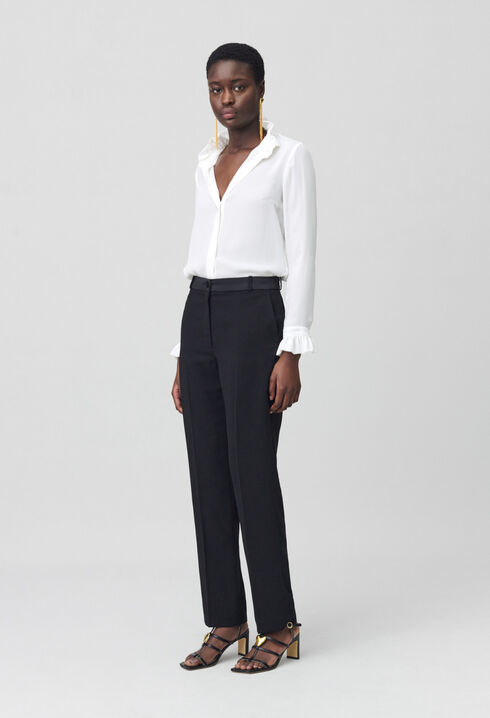 Cigarette-cut Tailored Trousers