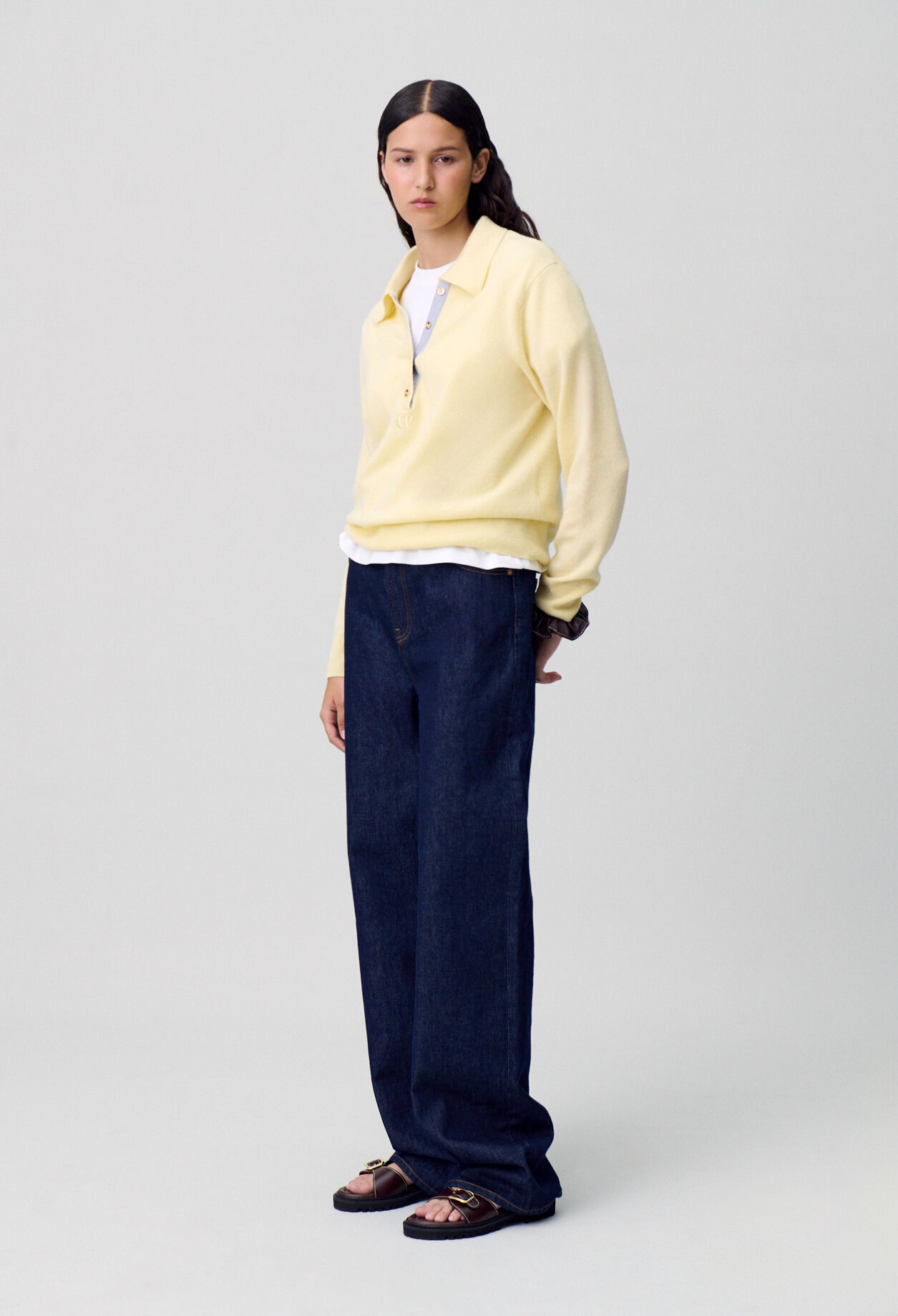 Raw denim straight-cut jeans Raw denim straight-cut jeans