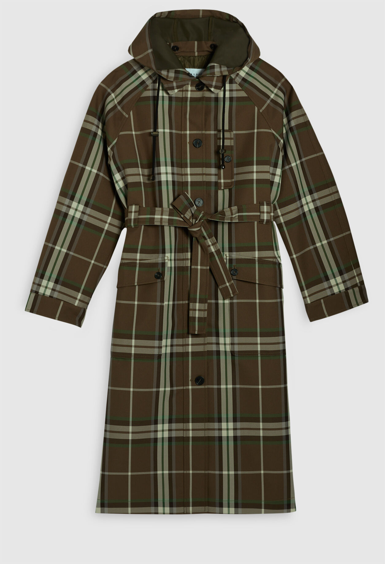 Checked trench coat Checked trench coat